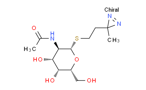 CAS No. 141411-40-7, N-((2S,3R,4R,5R,6R)-4,5-dihydroxy-6-(hydroxymethyl)-2-((2-(3-methyl-3H-diazirin-3-yl)ethyl)thio)tetrahydro-2H-pyran-3-yl)acetamide