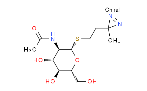 CAS No. 141411-41-8, N-((2S,3R,4R,5S,6R)-4,5-dihydroxy-6-(hydroxymethyl)-2-((2-(3-methyl-3H-diazirin-3-yl)ethyl)thio)tetrahydro-2H-pyran-3-yl)acetamide