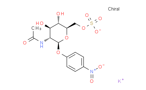CAS No. 80095-44-9, potassium ((2R,3S,4R,5R,6S)-5-acetamido-3,4-dihydroxy-6-(4-nitrophenoxy)tetrahydro-2H-pyran-2-yl)methyl sulfate
