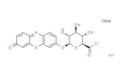CAS No. 125440-91-7, sodium (2S,3S,4S,5R,6S)-3,4,5-trihydroxy-6-((3-oxo-3H-phenoxazin-7-yl)oxy)tetrahydro-2H-pyran-2-carboxylate