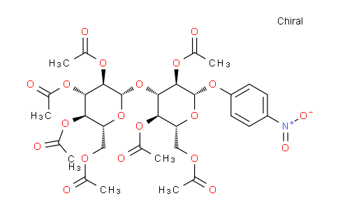 CAS No. 195715-98-1, (2R,3R,4S,5R,6S)-2-(acetoxymethyl)-6-(((2R,3R,4S,5R,6S)-3,5-diacetoxy-2-(acetoxymethyl)-6-(4-nitrophenoxy)tetrahydro-2H-pyran-4-yl)oxy)tetrahydro-2H-pyran-3,4,5-triyl triacetate