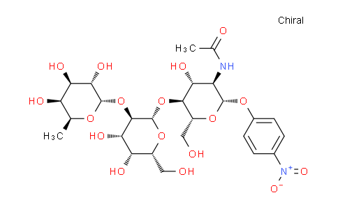 CAS No. 177855-99-1, 4-Nitrophenyl 2-acetamido-2-deoxy-4-O-[2-O-(alpha-L-fucopyranosyl)-beta-D-galactopyranosyl]-beta-D-glucopyranoside