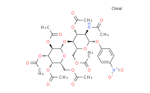 CAS No. 85193-88-0, 4-Nitrophenyl 2-acetamido-3,6-di-O-acetyl-4-O-(2,3,4,6-tetra-O-acetyl-beta-D-galactopyranosyl)-2-deoxy-beta-D-glucopyranoside