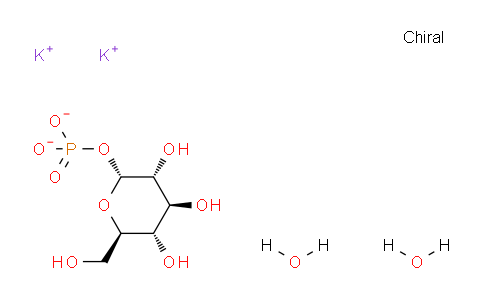 CAS No. 5996-14-5, potassium (2R,3R,4S,5S,6R)-3,4,5-trihydroxy-6-(hydroxymethyl)tetrahydro-2H-pyran-2-yl phosphate dihydrate