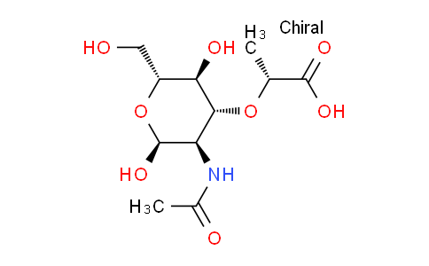 CAS No. 61633-75-8, (R)-2-(((2S,3R,4R,5S,6R)-3-Acetamido-2,5-dihydroxy-6-(hydroxymethyl)tetrahydro-2H-pyran-4-yl)oxy)propanoic acid