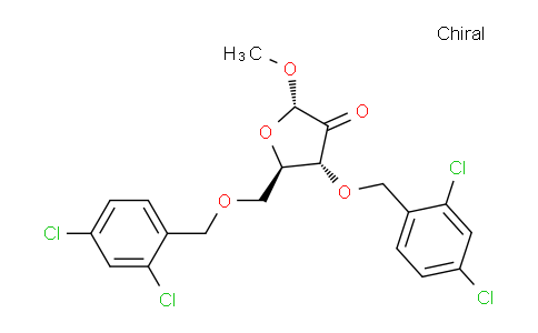 CAS No. 443642-30-6, (2S,4R,5R)-4-((2,4-dichlorobenzyl)oxy)-5-(((2,4-dichlorobenzyl)oxy)methyl)-2-methoxydihydrofuran-3(2H)-one