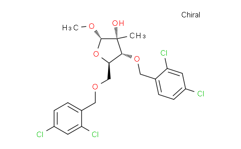 CAS No. 443642-31-7, (2S,3R,4R,5R)-4-((2,4-dichlorobenzyl)oxy)-5-(((2,4-dichlorobenzyl)oxy)methyl)-2-methoxy-3-methyltetrahydrofuran-3-ol