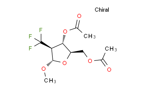 CAS No. 159945-02-5, ((2R,3S,4S,5S)-3-acetoxy-5-methoxy-4-(trifluoromethyl)tetrahydrofuran-2-yl)methyl acetate