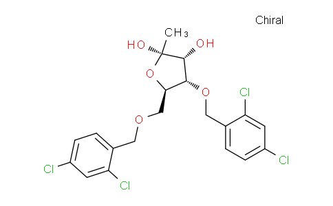 CAS No. 168427-35-8, (2S,3R,4S,5R)-4-((2,4-dichlorobenzyl)oxy)-5-(((2,4-dichlorobenzyl)oxy)methyl)-2-methyltetrahydrofuran-2,3-diol