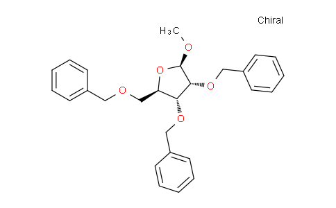 CAS No. 55725-85-4, (2R,3R,4R,5R)-3,4-bis(benzyloxy)-2-((benzyloxy)methyl)-5-methoxytetrahydrofuran