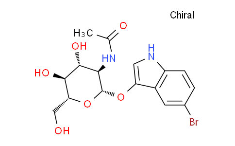 CAS No. 58225-98-2, N-((2S,3R,4R,5S,6R)-2-((5-Bromo-1H-indol-3-yl)oxy)-4,5-dihydroxy-6-(hydroxymethyl)tetrahydro-2H-pyran-3-yl)acetamide