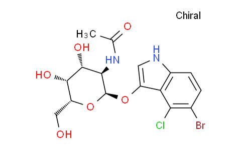 CAS No. 210110-89-7, N-((2R,3R,4R,5R,6R)-2-((5-Bromo-4-chloro-1H-indol-3-yl)oxy)-4,5-dihydroxy-6-(hydroxymethyl)tetrahydro-2H-pyran-3-yl)acetamide
