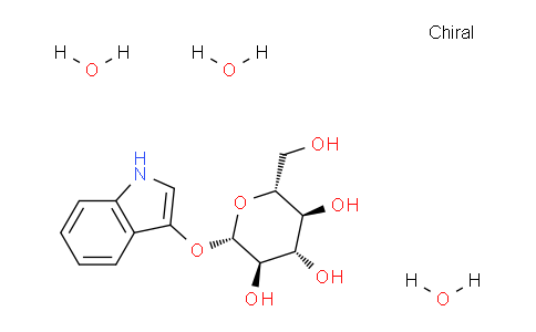 CAS No. 1328-73-0, (2S,3R,4S,5S,6R)-2-((1H-Indol-3-yl)oxy)-6-(hydroxymethyl)tetrahydro-2H-pyran-3,4,5-triol trihydrate