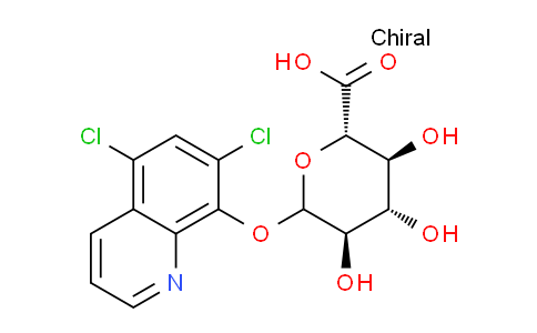 CAS No. 40951-47-1, (2S,3S,4S,5R)-6-((5,7-Dichloroquinolin-8-yl)oxy)-3,4,5-trihydroxytetrahydro-2H-pyran-2-carboxylic acid