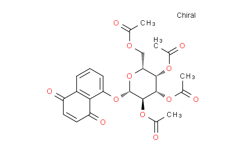CAS No. 66840-14-0, (2R,3S,4S,5R,6S)-2-(Acetoxymethyl)-6-((5,8-dioxo-5,8-dihydronaphthalen-1-yl)oxy)tetrahydro-2H-pyran-3,4,5-triyl triacetate