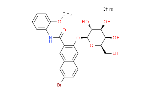 CAS No. 51349-63-4, 7-Bromo-N-(2-methoxyphenyl)-3-(((2S,3R,4S,5R,6R)-3,4,5-trihydroxy-6-(hydroxymethyl)tetrahydro-2H-pyran-2-yl)oxy)-2-naphthamide