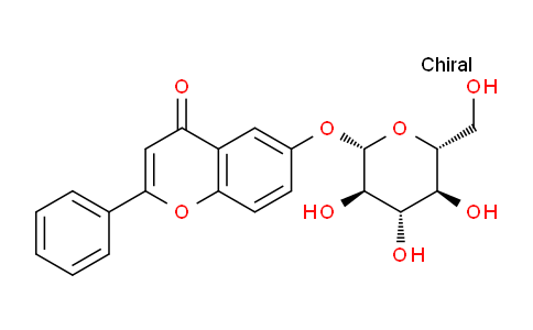 CAS No. 20594-05-2, 2-Phenyl-6-(((2S,3R,4S,5S,6R)-3,4,5-trihydroxy-6-(hydroxymethyl)tetrahydro-2H-pyran-2-yl)oxy)-4H-chromen-4-one