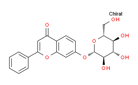 CAS No. 71802-05-6, 2-Phenyl-7-(((2S,3R,4S,5S,6R)-3,4,5-trihydroxy-6-(hydroxymethyl)tetrahydro-2H-pyran-2-yl)oxy)-4H-chromen-4-one