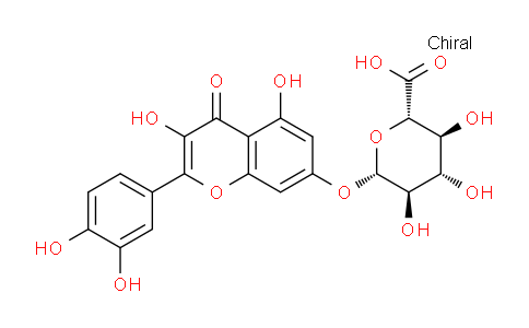 CAS No. 38934-20-2, (2S,3S,4S,5R,6S)-6-((2-(3,4-Dihydroxyphenyl)-3,5-dihydroxy-4-oxo-4H-chromen-7-yl)oxy)-3,4,5-trihydroxytetrahydro-2H-pyran-2-carboxylic acid