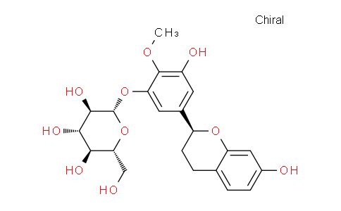 CAS No. 75871-96-4, (2S,3R,4S,5S,6R)-2-(3-Hydroxy-5-((S)-7-hydroxychroman-2-yl)-2-methoxyphenoxy)-6-(hydroxymethyl)tetrahydro-2H-pyran-3,4,5-triol