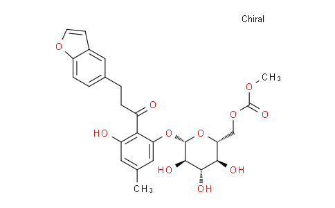 CAS No. 209746-59-8, ((2R,3S,4S,5R,6S)-6-(2-(3-(Benzofuran-5-yl)propanoyl)-3-hydroxy-5-methylphenoxy)-3,4,5-trihydroxytetrahydro-2H-pyran-2-yl)methyl methyl carbonate