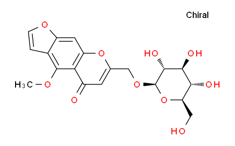 CAS No. 17226-75-4, 4-Methoxy-7-((((2R,3R,4S,5S,6R)-3,4,5-trihydroxy-6-(hydroxymethyl)tetrahydro-2H-pyran-2-yl)oxy)methyl)-5H-furo[3,2-g]chromen-5-one