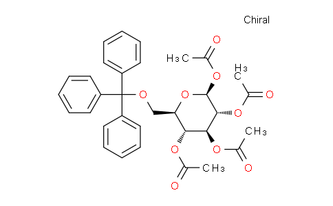 CAS No. 37074-90-1, (2S,3R,4S,5R,6R)-6-((Trityloxy)methyl)tetrahydro-2H-pyran-2,3,4,5-tetrayl tetraacetate