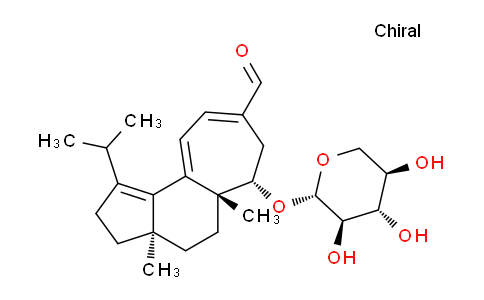 CAS No. 156101-08-5, (3aR,5aR,6S)-3a,5a-dimethyl-1-propan-2-yl-6-[(2S,3R,4S,5R)-3,4,5-trihydroxyoxan-2-yl]oxy-2,3,4,5,6,7-hexahydrocyclohepta[e]indene-8-carbaldehyde