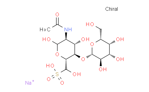 CAS No. 145447-78-5, 2-Acetamido-2-deoxy-4-O-(b-D-galactopyranosyl)-6-sulfo-D-glucopyranose sodium salt