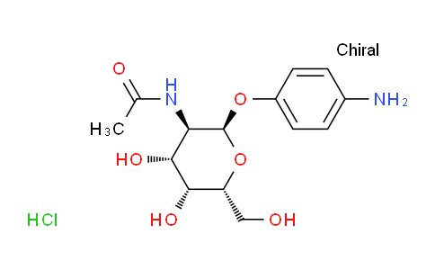 CAS No. 210049-16-4, 4-Aminophenyl 2-acetamido-2-deoxy-a-D-galactopyranoside HCl