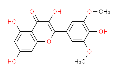 CAS No. 4423-37-4, 3,5,7-trihydroxy-2-(4-hydroxy-3,5-dimethoxyphenyl)-4H-chromen-4-one