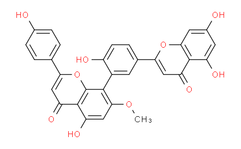 DY754510 | 2608-21-1 | 8-(5-(5,7-dihydroxy-4-oxo-4H-chromen-2-yl)-2-hydroxyphenyl)-5-hydroxy-2-(4-hydroxyphenyl)-7-methoxy-4H-chromen-4-one