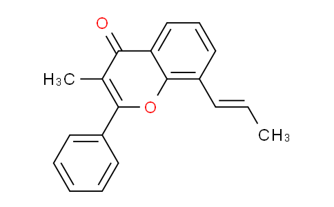 CAS No. 97070-55-8, (E)-3-methyl-2-phenyl-8-(prop-1-en-1-yl)-4H-chromen-4-one