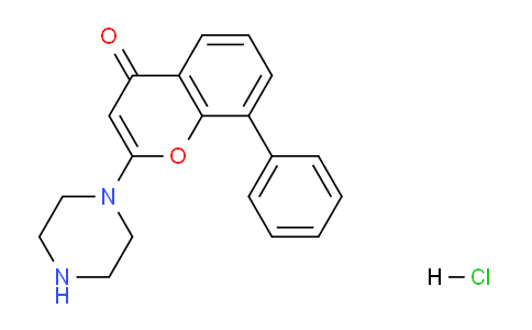 CAS No. 2070014-90-1, 8-Phenyl-2-(piperazin-1-yl)-4H-chromen-4-one hydrochloride
