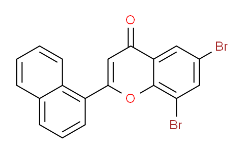 CAS No. 61222-77-3, 6,8-Dibromo-2-(naphthalen-1-yl)-4H-chromen-4-one