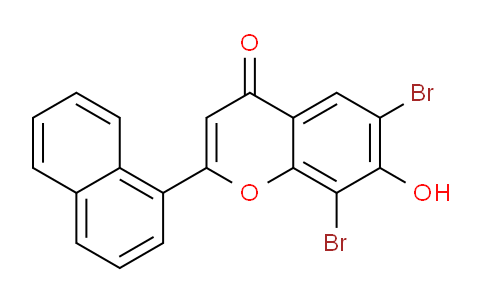 CAS No. 61595-26-4, 6,8-Dibromo-7-hydroxy-2-(naphthalen-1-yl)-4H-chromen-4-one