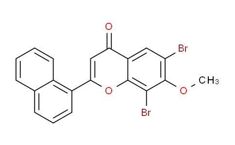 CAS No. 61595-27-5, 6,8-Dibromo-7-methoxy-2-(naphthalen-1-yl)-4H-chromen-4-one