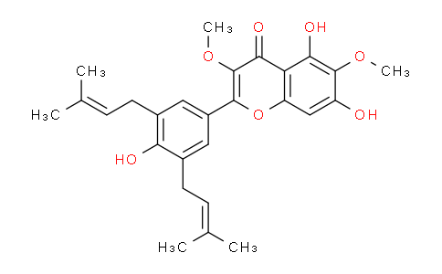 CAS No. 1246926-08-8, 5,7,4'-Trihydroxy-3,6-Dimethoxy-3',5'-Diprenylflavone