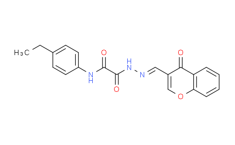 CAS No. 881470-18-4, N-(4-Ethylphenyl)-2-oxo-2-(2-((4-oxo-4H-chromen-3-yl)methylene)hydrazinyl)acetamide