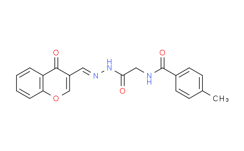 CAS No. 881664-14-8, 4-Methyl-N-(2-oxo-2-(2-((4-oxo-4H-chromen-3-yl)methylene)hydrazinyl)ethyl)benzamide