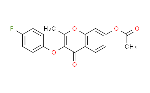 CAS No. 302902-30-3, 3-(4-Fluorophenoxy)-2-methyl-4-oxo-4H-chromen-7-yl acetate