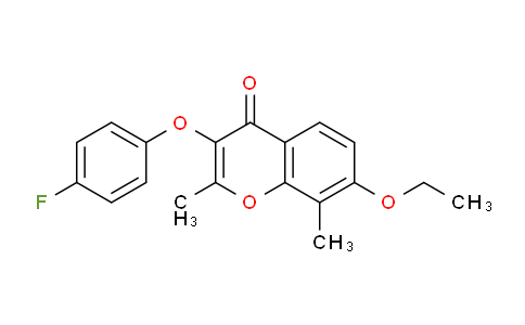CAS No. 303095-17-2, 7-Ethoxy-3-(4-fluorophenoxy)-2,8-dimethyl-4H-chromen-4-one