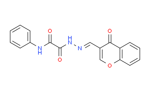 CAS No. 881468-16-2, 2-Oxo-2-(2-((4-oxo-4H-chromen-3-yl)methylene)hydrazinyl)-N-phenylacetamide