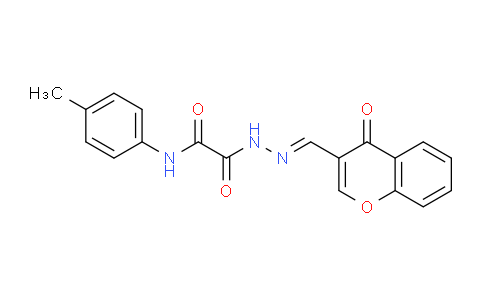 CAS No. 880065-27-0, 2-Oxo-2-(2-((4-oxo-4H-chromen-3-yl)methylene)hydrazinyl)-N-(p-tolyl)acetamide