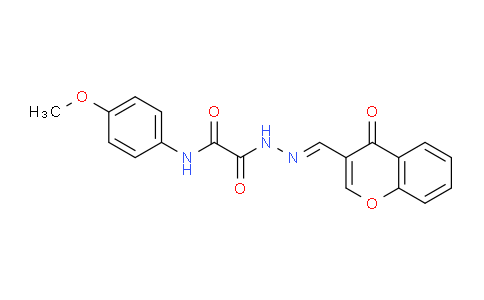 CAS No. 880073-69-8, N-(4-Methoxyphenyl)-2-oxo-2-(2-((4-oxo-4H-chromen-3-yl)methylene)hydrazinyl)acetamide