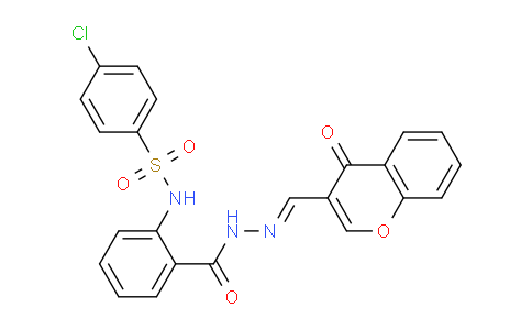 CAS No. 477733-57-6, 4-Chloro-N-(2-(2-((4-oxo-4H-chromen-3-yl)methylene)hydrazinecarbonyl)phenyl)benzenesulfonamide