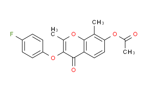 CAS No. 302918-19-0, 3-(4-Fluorophenoxy)-2,8-dimethyl-4-oxo-4H-chromen-7-yl acetate