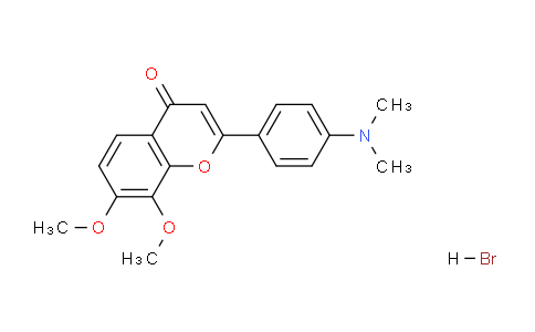 CAS No. 1205548-03-3, 2-(4-(Dimethylamino)phenyl)-7,8-dimethoxy-4H-chromen-4-one hydrobromide