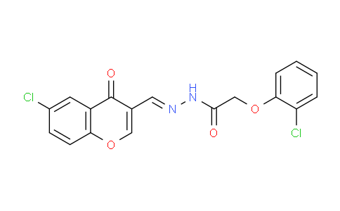 CAS No. 477734-47-7, N'-((6-Chloro-4-oxo-4H-chromen-3-yl)methylene)-2-(2-chlorophenoxy)acetohydrazide