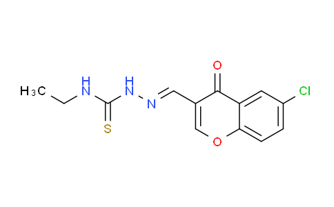 CAS No. 477731-28-5, 2-((6-Chloro-4-oxo-4H-chromen-3-yl)methylene)-N-ethylhydrazinecarbothioamide